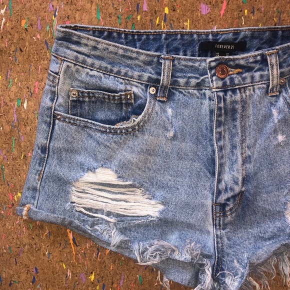 Forever 21 Denim Cutoffs - Picture 4 of 8